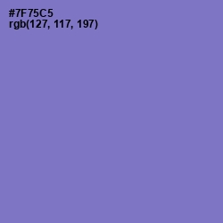 #7F75C5 - Moody Blue Color Image