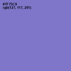 #7F75C9 - Moody Blue Color Image
