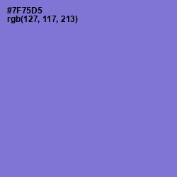 #7F75D5 - Moody Blue Color Image