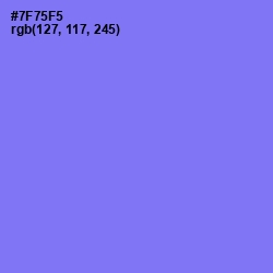 #7F75F5 - Moody Blue Color Image