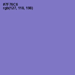 #7F76C6 - Moody Blue Color Image