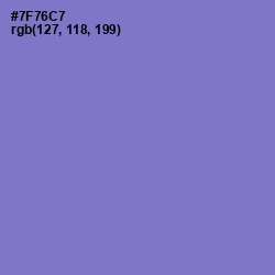 #7F76C7 - Moody Blue Color Image