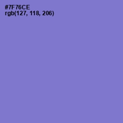 #7F76CE - Moody Blue Color Image