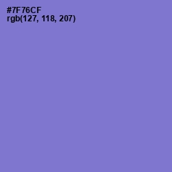 #7F76CF - Moody Blue Color Image