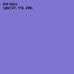 #7F76D1 - Moody Blue Color Image