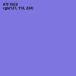 #7F76E0 - Moody Blue Color Image