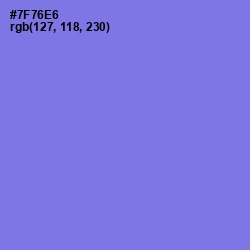 #7F76E6 - Moody Blue Color Image
