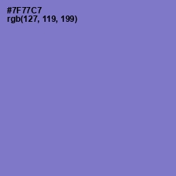#7F77C7 - Moody Blue Color Image