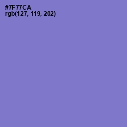 #7F77CA - Moody Blue Color Image