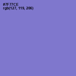 #7F77CE - Moody Blue Color Image