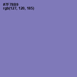 #7F78B9 - Deluge Color Image