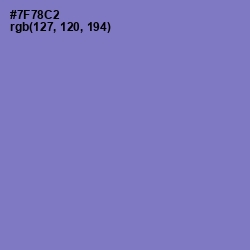 #7F78C2 - Moody Blue Color Image