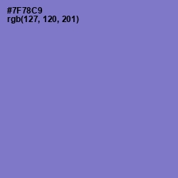 #7F78C9 - Moody Blue Color Image