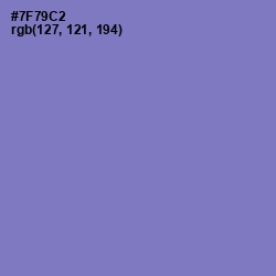 #7F79C2 - Moody Blue Color Image