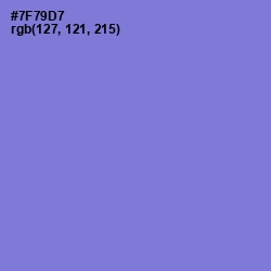 #7F79D7 - Moody Blue Color Image