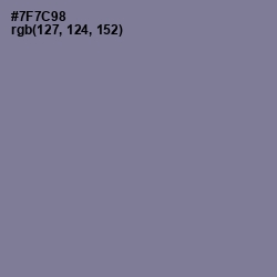 #7F7C98 - Waterloo  Color Image