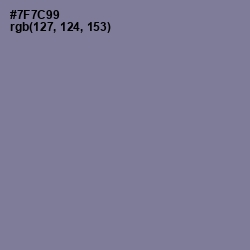 #7F7C99 - Waterloo  Color Image