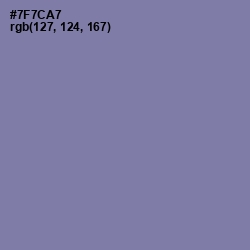 #7F7CA7 - Deluge Color Image