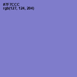 #7F7CCC - Moody Blue Color Image
