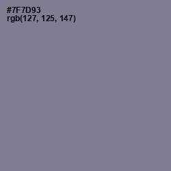 #7F7D93 - Waterloo  Color Image