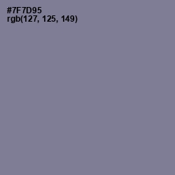 #7F7D95 - Waterloo  Color Image