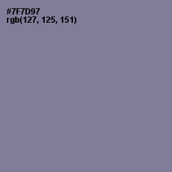 #7F7D97 - Waterloo  Color Image