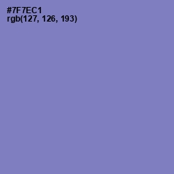 #7F7EC1 - Moody Blue Color Image