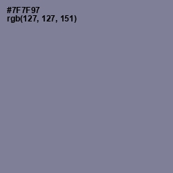 #7F7F97 - Waterloo  Color Image