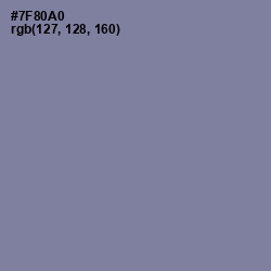 #7F80A0 - Bermuda Gray Color Image