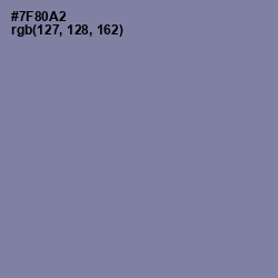 #7F80A2 - Bermuda Gray Color Image