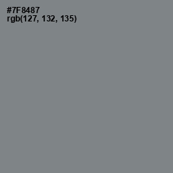 #7F8487 - Blue Smoke Color Image
