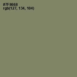 #7F8668 - Camouflage Green Color Image