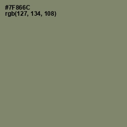 #7F866C - Camouflage Green Color Image