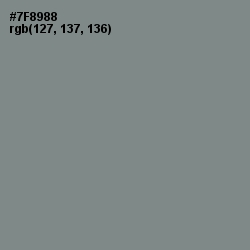 #7F8988 - Blue Smoke Color Image