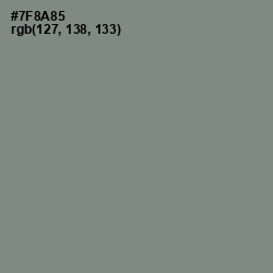 #7F8A85 - Blue Smoke Color Image