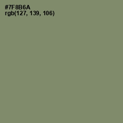 #7F8B6A - Camouflage Green Color Image