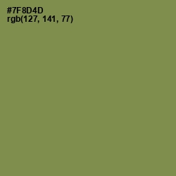 #7F8D4D - Glade Green Color Image