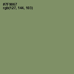 #7F9067 - Camouflage Green Color Image