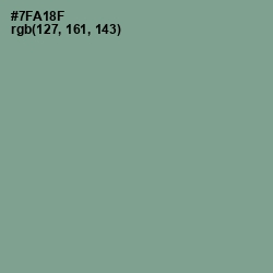 #7FA18F - Bay Leaf Color Image