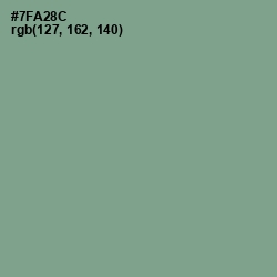 #7FA28C - Bay Leaf Color Image