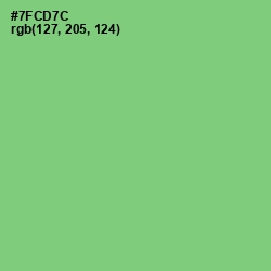 #7FCD7C - Pastel Green Color Image