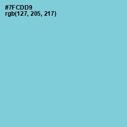#7FCDD9 - Bermuda Color Image