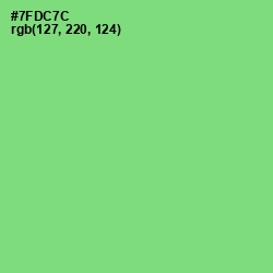 #7FDC7C - Pastel Green Color Image