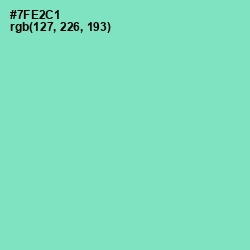 #7FE2C1 - Aquamarine Color Image