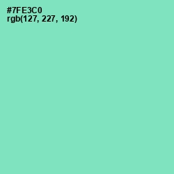 #7FE3C0 - Aquamarine Color Image