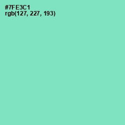 #7FE3C1 - Aquamarine Color Image