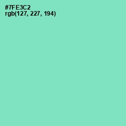 #7FE3C2 - Aquamarine Color Image