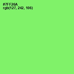 #7FF26A - Screamin' Green Color Image