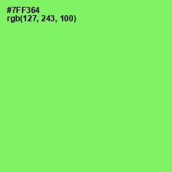 #7FF364 - Screamin' Green Color Image