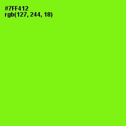 #7FF412 - Chartreuse Color Image